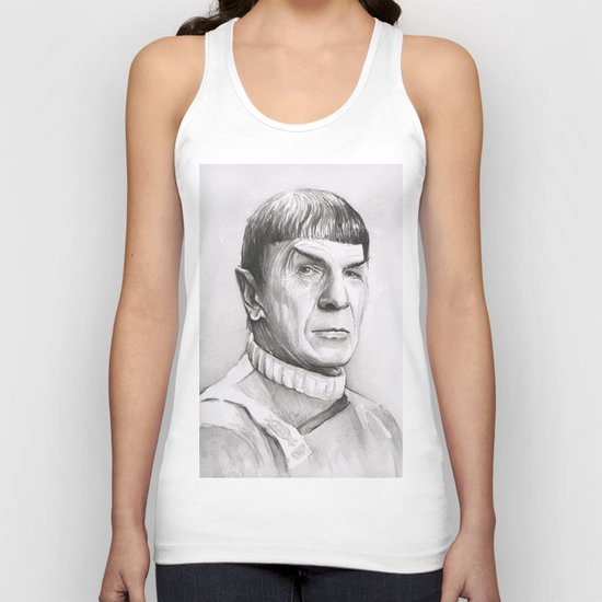 Spock Leonard Nimoy Portrait Unisex Tank Top