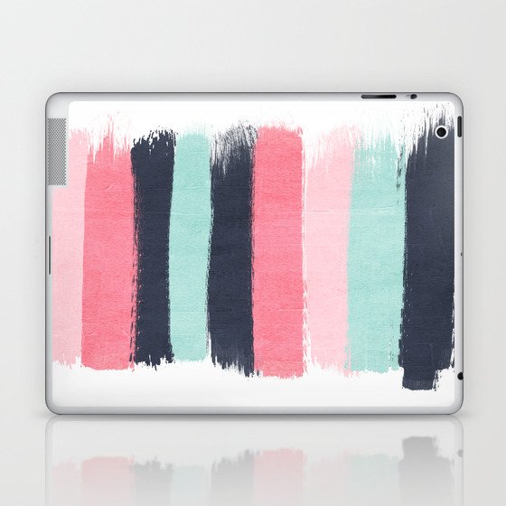 Cecily - abstract paint brush strokes paintbrush brushstrokes boho chic trendy modern minimal  Laptop & iPad Skin