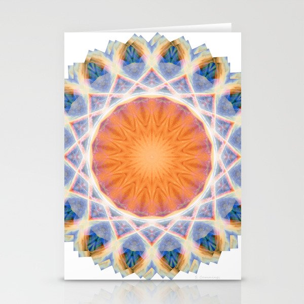 Sun Flair Mandala Art by Sharon Cummings Stationery Cards