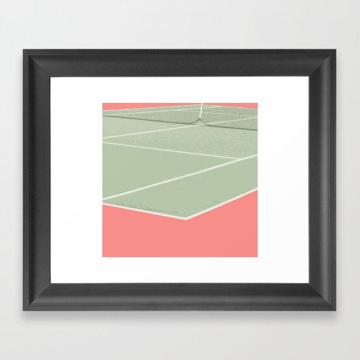 Tennis game Framed Art Print