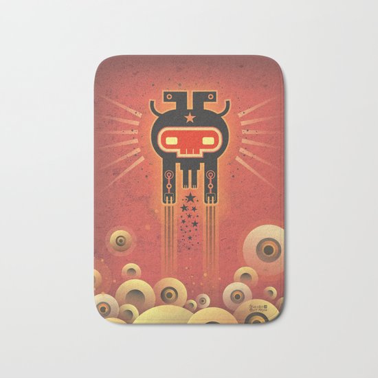 ELECTROCHAMAN Red face Bath Mat