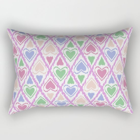 Favorite pattern . Brown, pink , green . Rectangular Pillow