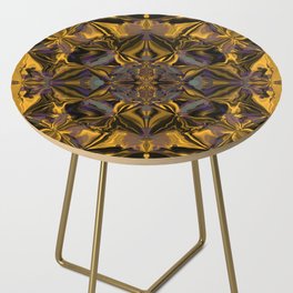 Multidimensional Vintage Golden Bling  Side Table