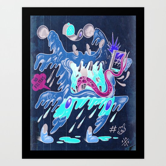 Hashtag My Ass (work for Society6 NO. 26 Zine, ASSIGNED CHARACTER: #) Art Print