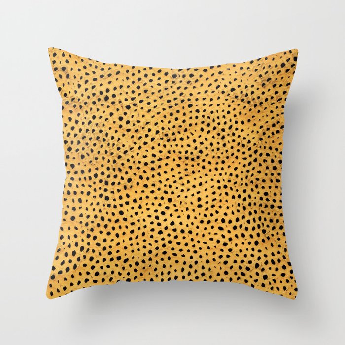 Infinity Loops Gold and Black Throw Pillow