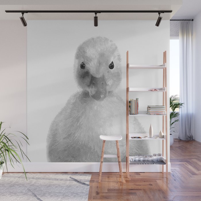 Black and White Duckling Wall Mural