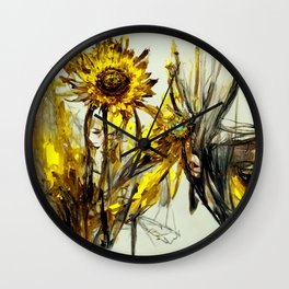 Sunflower Force - Beauty in the Detail (Abstract Art Take Three) Wall Clock