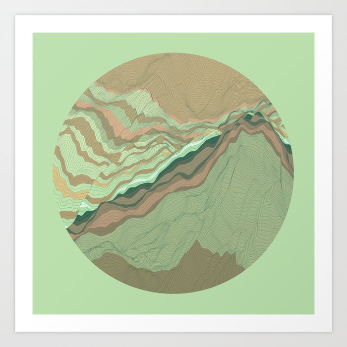 TOPOGRAPHY 001 Art Print