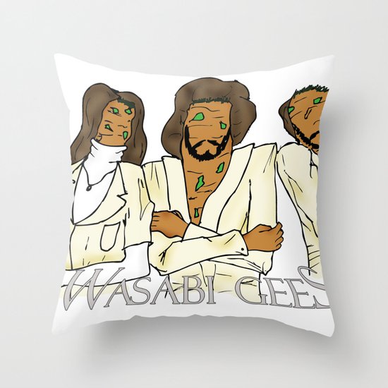 Wasabi Gees Throw Pillow