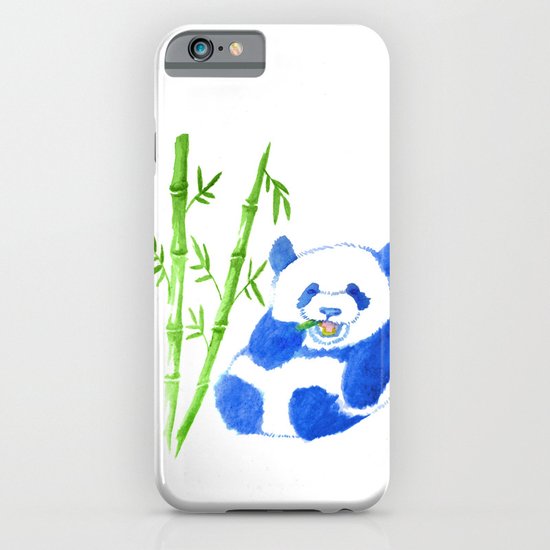 Panda eating bamboo Watercolor Print iPhone & iPod Case