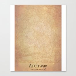 Archway vintage map Canvas Print