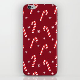 Candy Cane Pattern (red/white) iPhone Skin