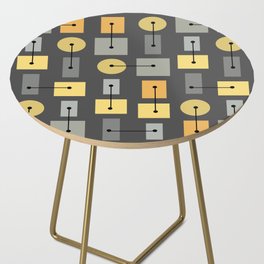 Atomic Age Simple Shapes Yellow Gray 2 Side Table