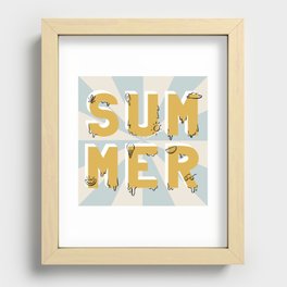 Summer Lettering Recessed Framed Print