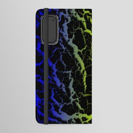 Cracked Space Lava - Blue/Lime Android Wallet Case