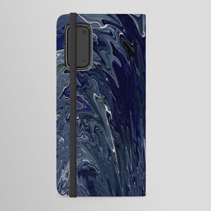 Midnight Blue Paint Fountain Android Wallet Case