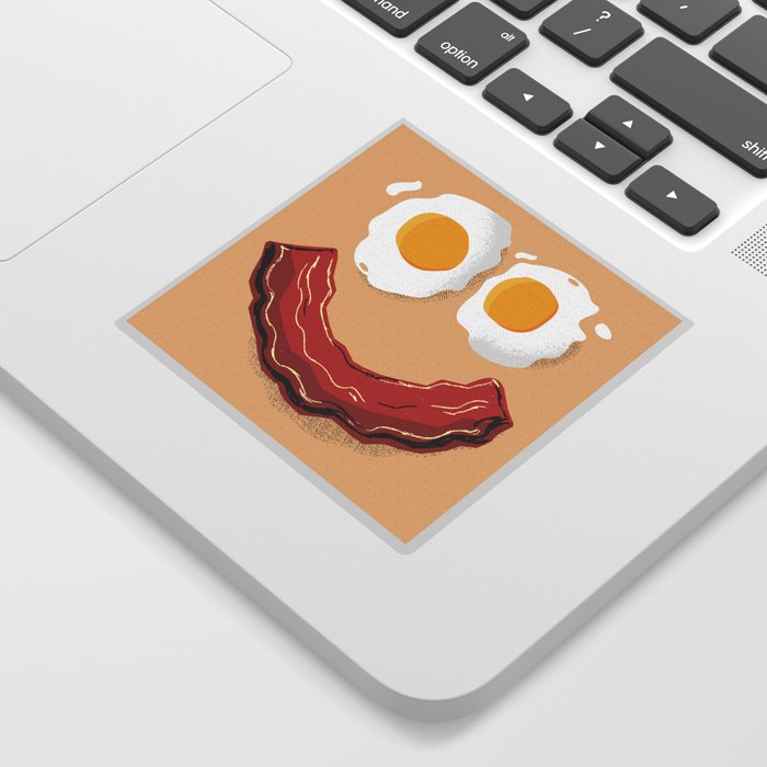 Bacon and Eggs Breakfast Smile Sticker