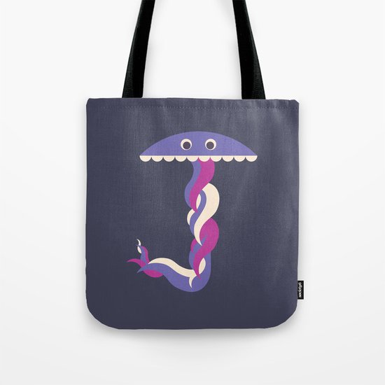Letter J // Animal Alphabet // Jellyfish Monogram Tote Bag