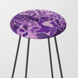 Purple, Pink, Black abstract Water Color Design Gift Pattern Counter Stool