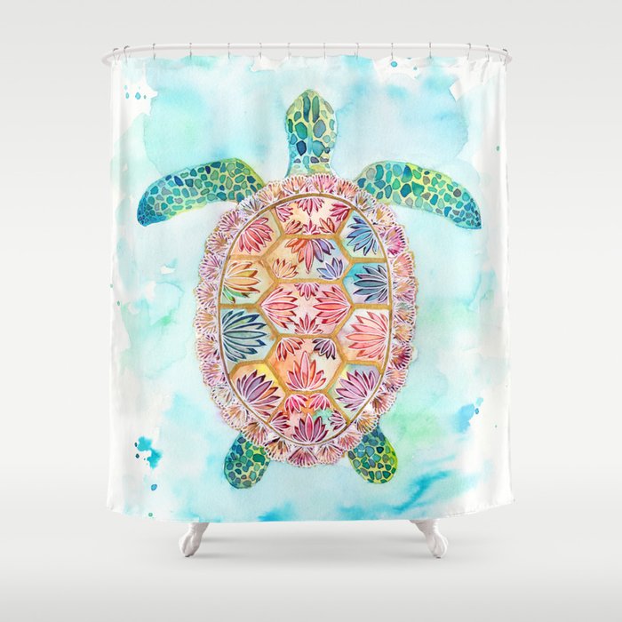 Sea Turtle Shower Curtain By 3willows Society6