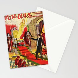Vintage Magician poster art Stationery Card