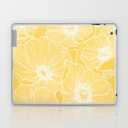 Sunshine Yellow Poppies Laptop Skin
