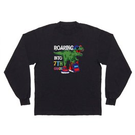 Roaring Into 7th Grade Student Dinosaur Long Sleeve T-shirt