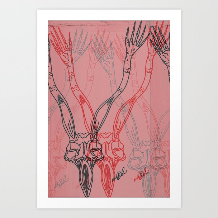 You Say That You Hear Me Only When I Touch You With My Hands PT.2 Art Print