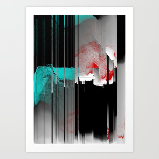 Minty Fresh Glitch Art Print