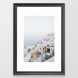 Santorini Oia Sunrise Dream #1 #wall #decor #art #society6 Framed Art Print