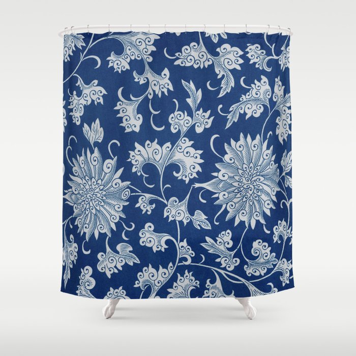 Chinese Floral Pattern 5 Shower Curtain