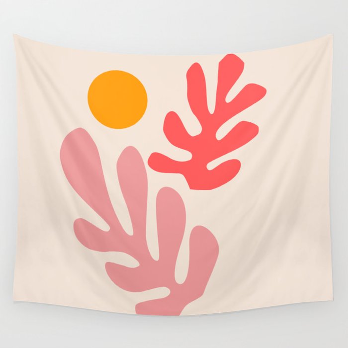 Henri Matisse - Leaves - Blush Wall Tapestry