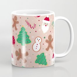 Christmas Cookies - Tan Palette | Pattern Coffee Mug