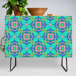 Moroccan Pink and Turquoise Tiles Credenza