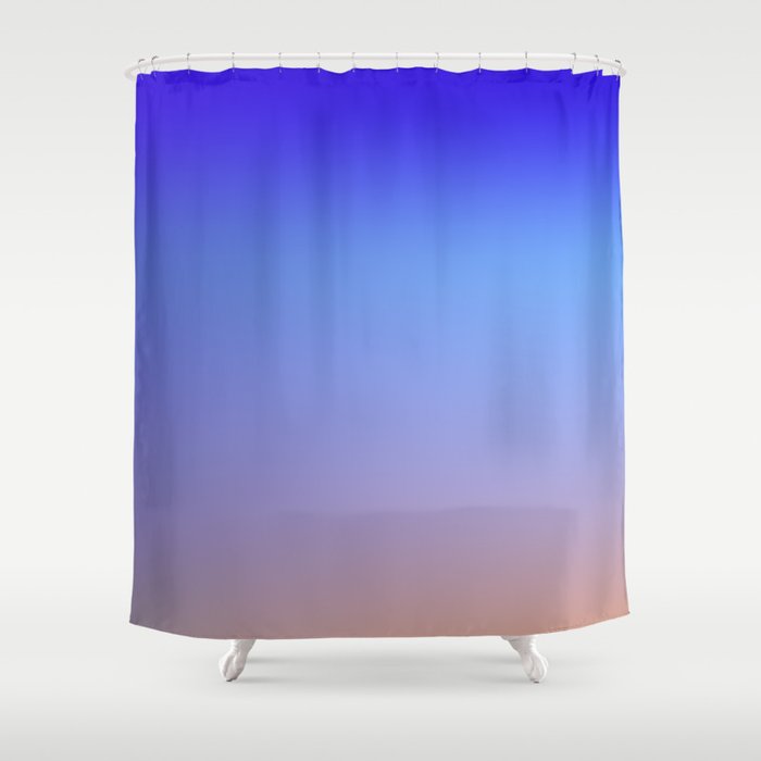 20  Blue Gradient Background 220715 Minimalist Art Valourine Digital Design Shower Curtain