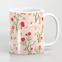 Romantic Birds Pattern Coffee Mug