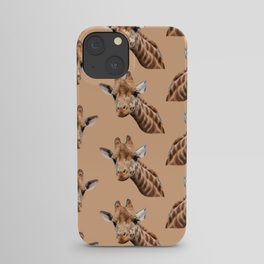 primitive African safari animal brown giraffe iPhone Case