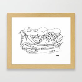 Kootenay Alpine Lakes :: Single Line Framed Art Print