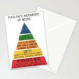 Maslow's Hierarchy of Needs Therapy Therapist Office Mental Health Psychologist Psychotherapy Counselling School Counselor Educational Psychology Tool Stationery Cards