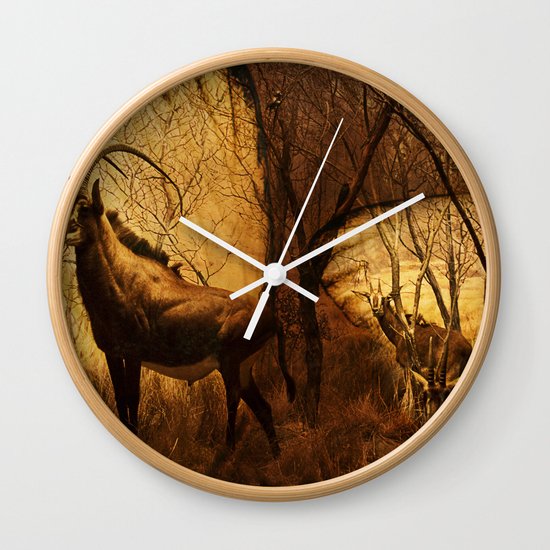 Diorama :: Antelope Wall Clock