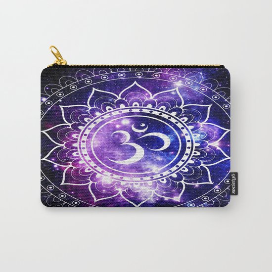 om mandala: purple blue space Carry-All Pouch
