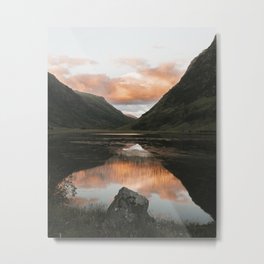 Time Is Precious - Landscape Photography Metal Print | Reflection, Painting, Travel, Clouds, Mountains, Nature, Mirror, Photo, Landscape, Scotland 
