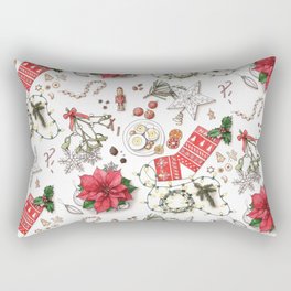 holiday collection - red & gold Rectangular Pillow