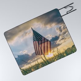 Sunset on 4th of July Picnic Blanket