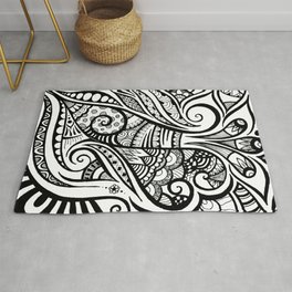 Trumpeting Tangle Rug | Illustration, Pattern, Abstract 