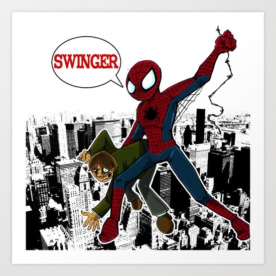 Swinger- A spiders story Art Print