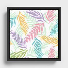 Tropical pattern Framed Canvas
