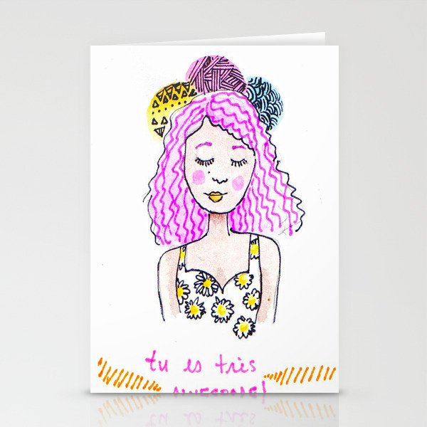 Tu es tres Awesome! Stationery Cards