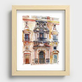 Coloring book Southern Europe Cities: High Court of Justice of Andalusia Recessed Framed Print