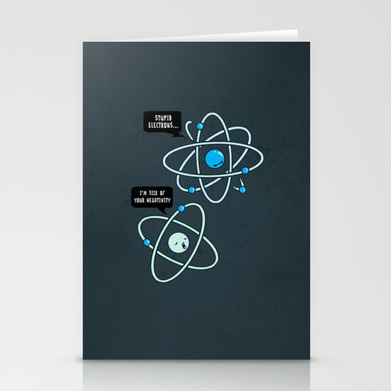 Negative Atom Stationery Cards